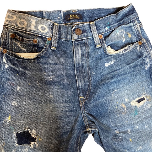 Polo Ralph Lauren Reede High Rise Straight Distressed Size 26 Jeans - Picture 4 of 7